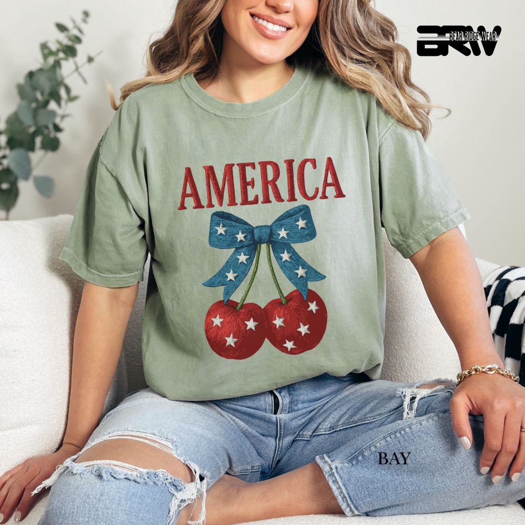 America Cherries - Patriotic Tee