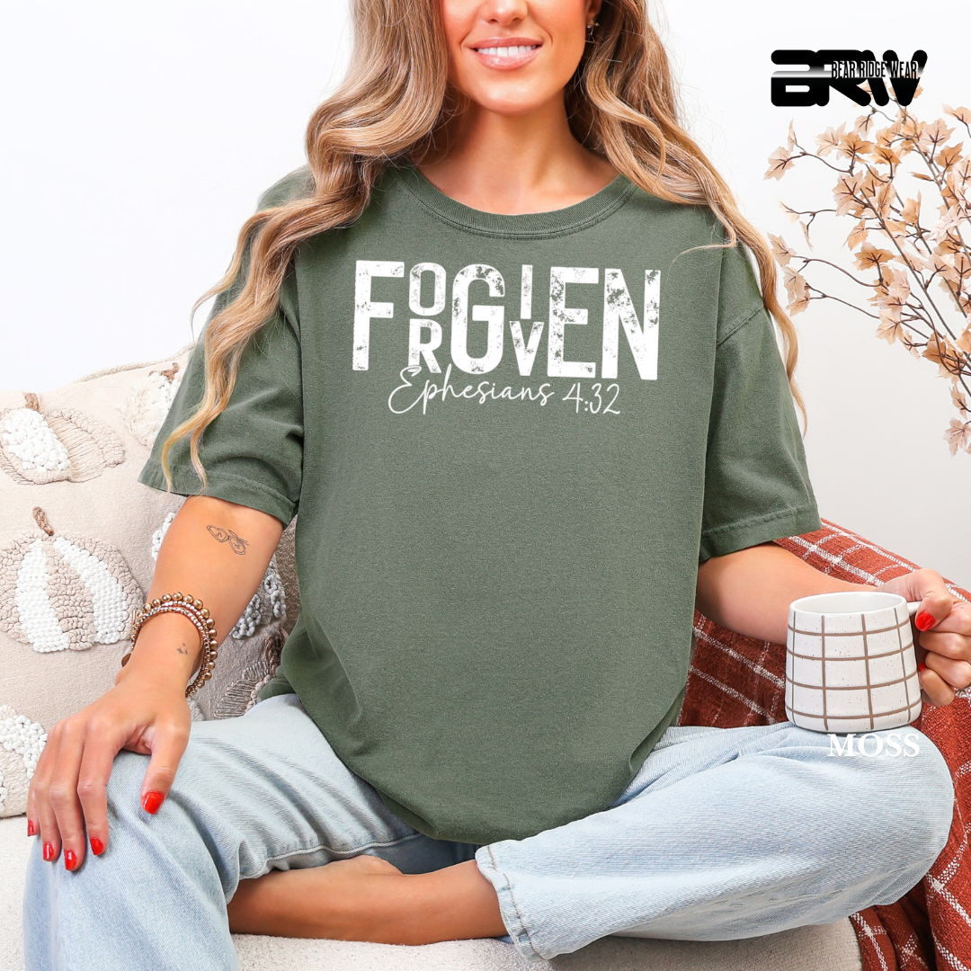 'Forgiven-White' Faith Tee