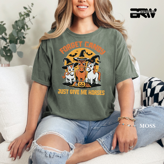 'Forget Candy-Horses' Fall Tee