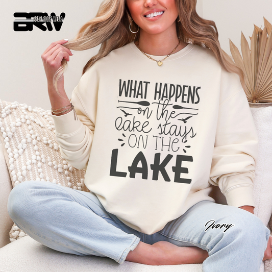 'What Happens on the Lake' Crewneck Sweatshirt