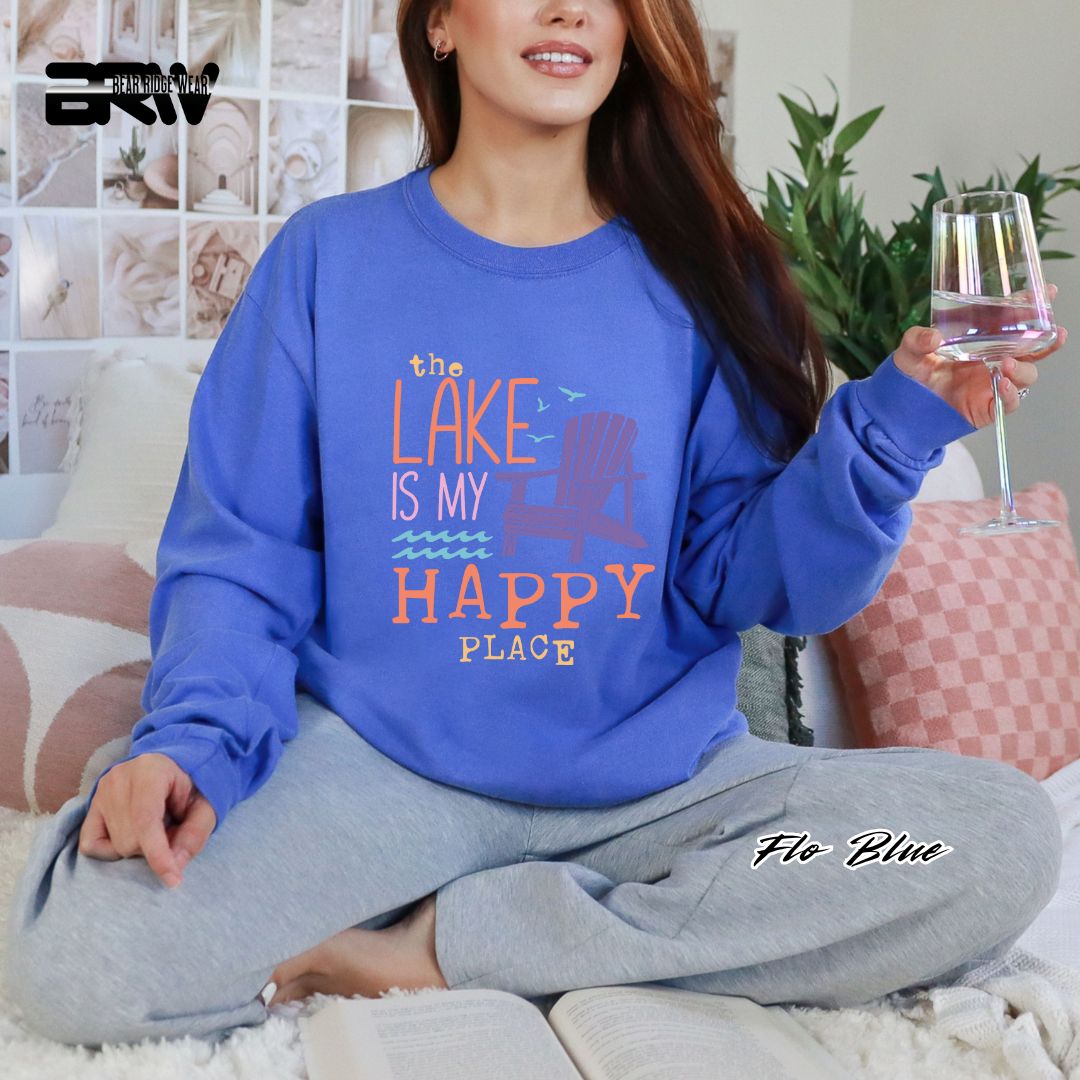 'The Lake Is My Happy Place' Summer Long Sleeve Tee