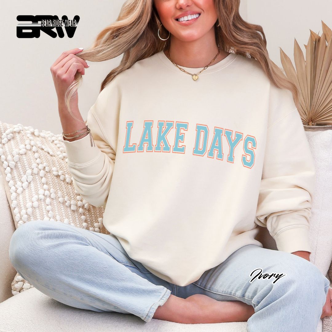 'Lake Days' Summer Crewneck Sweatshirt