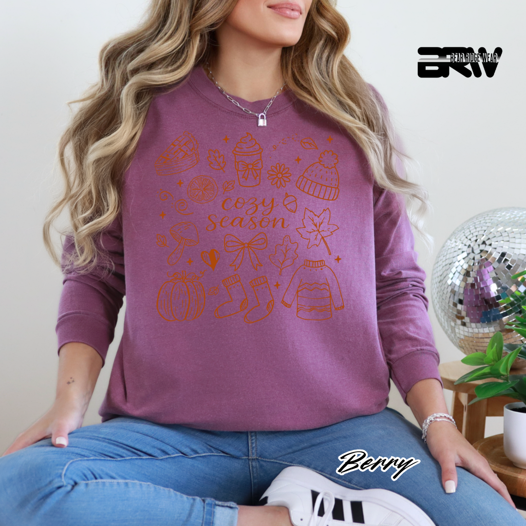 'Cozy Season Fall' Fall Long-Sleeve Tee