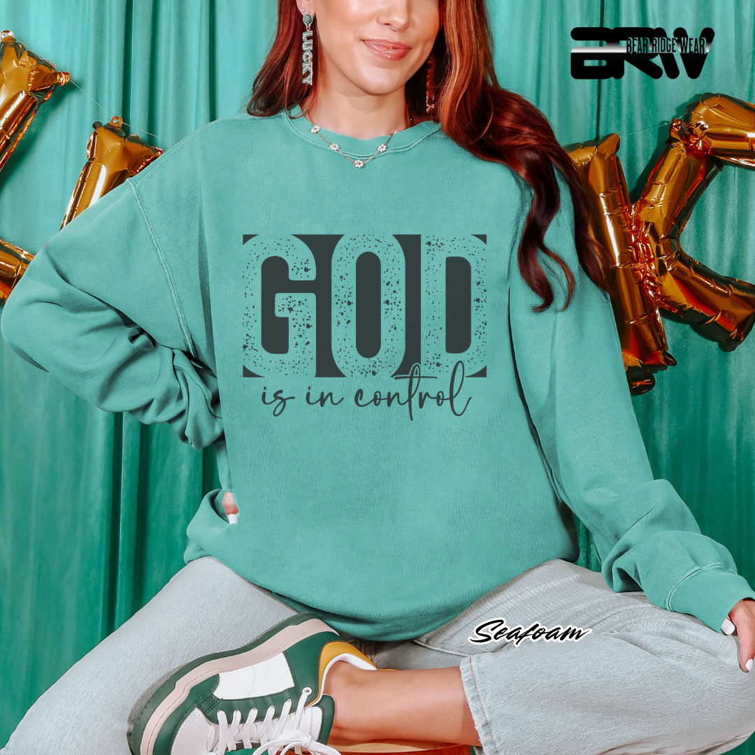 'God Is In Control' Faith Crewneck Sweatshirt