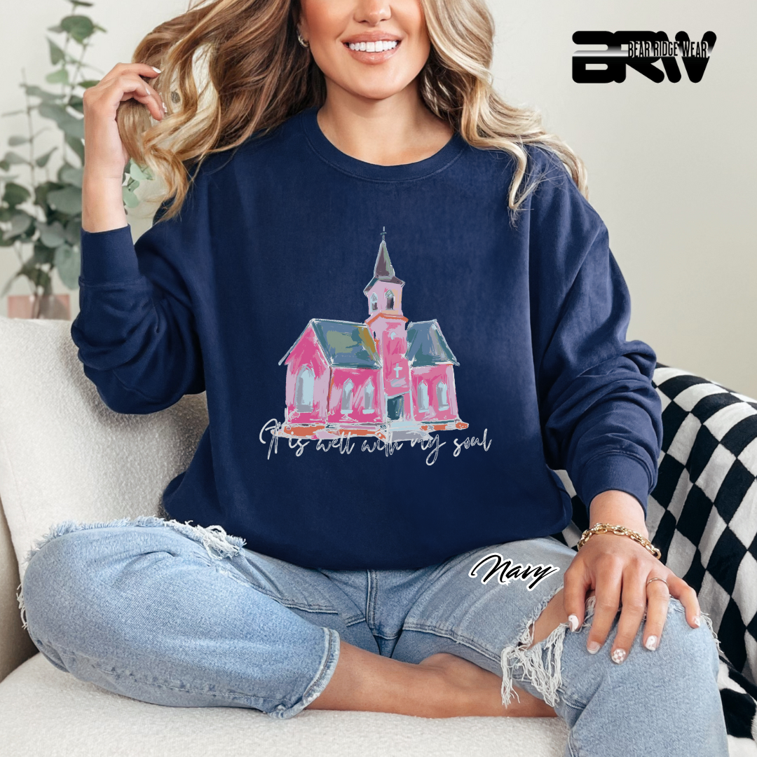 'It Is Well With My Soul' Faith Crewneck Sweatshirt
