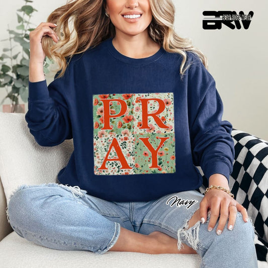 'Pray' Faith Crewneck Sweatshirt