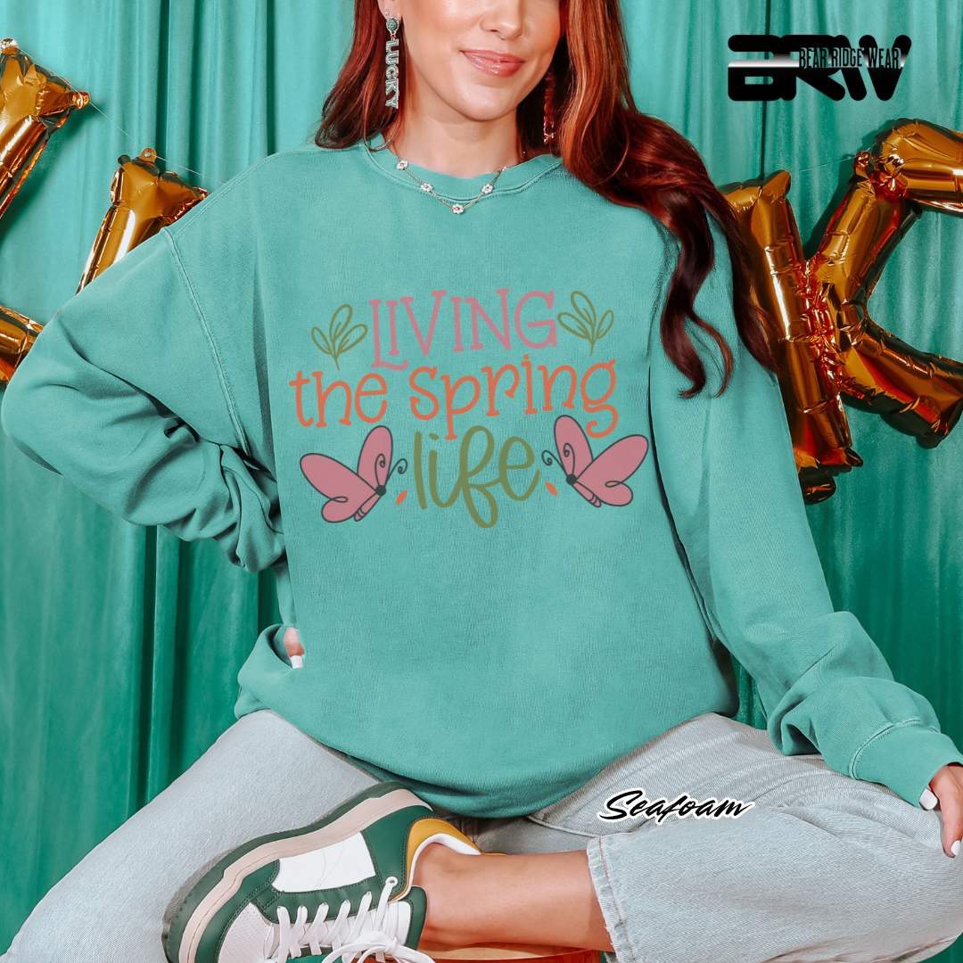 'Living the spring life' Crewneck Sweatshirt