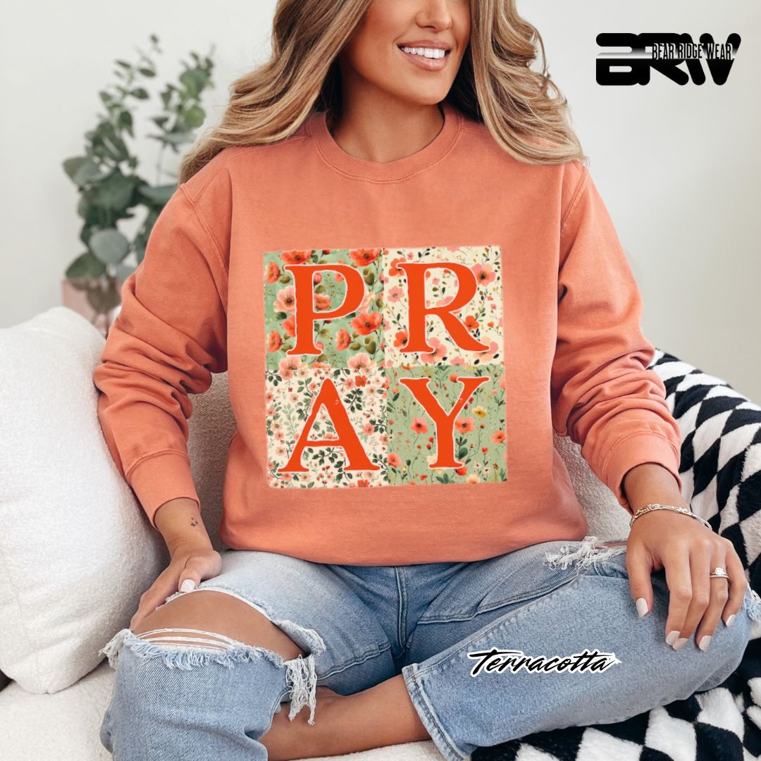 'Pray' Faith Crewneck Sweatshirt