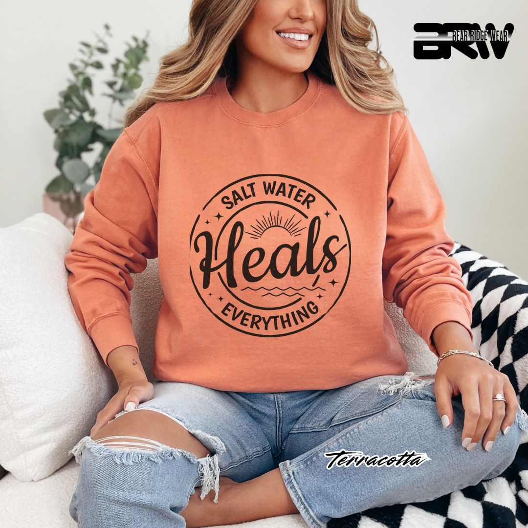 'Salt Water Heals Everything' Summer Long Sleeve Tee
