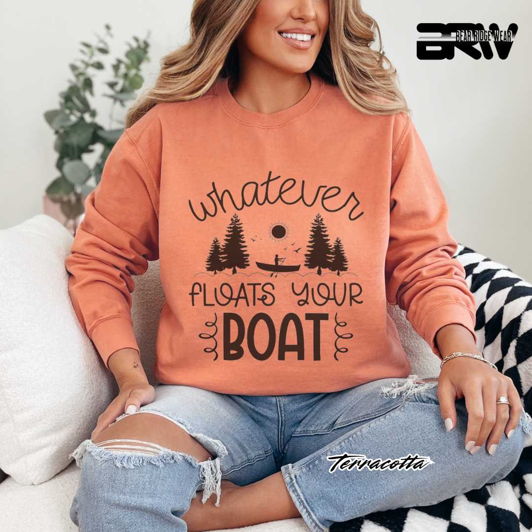 'Whatever Floats Your Boat' Crewneck Sweatshirt