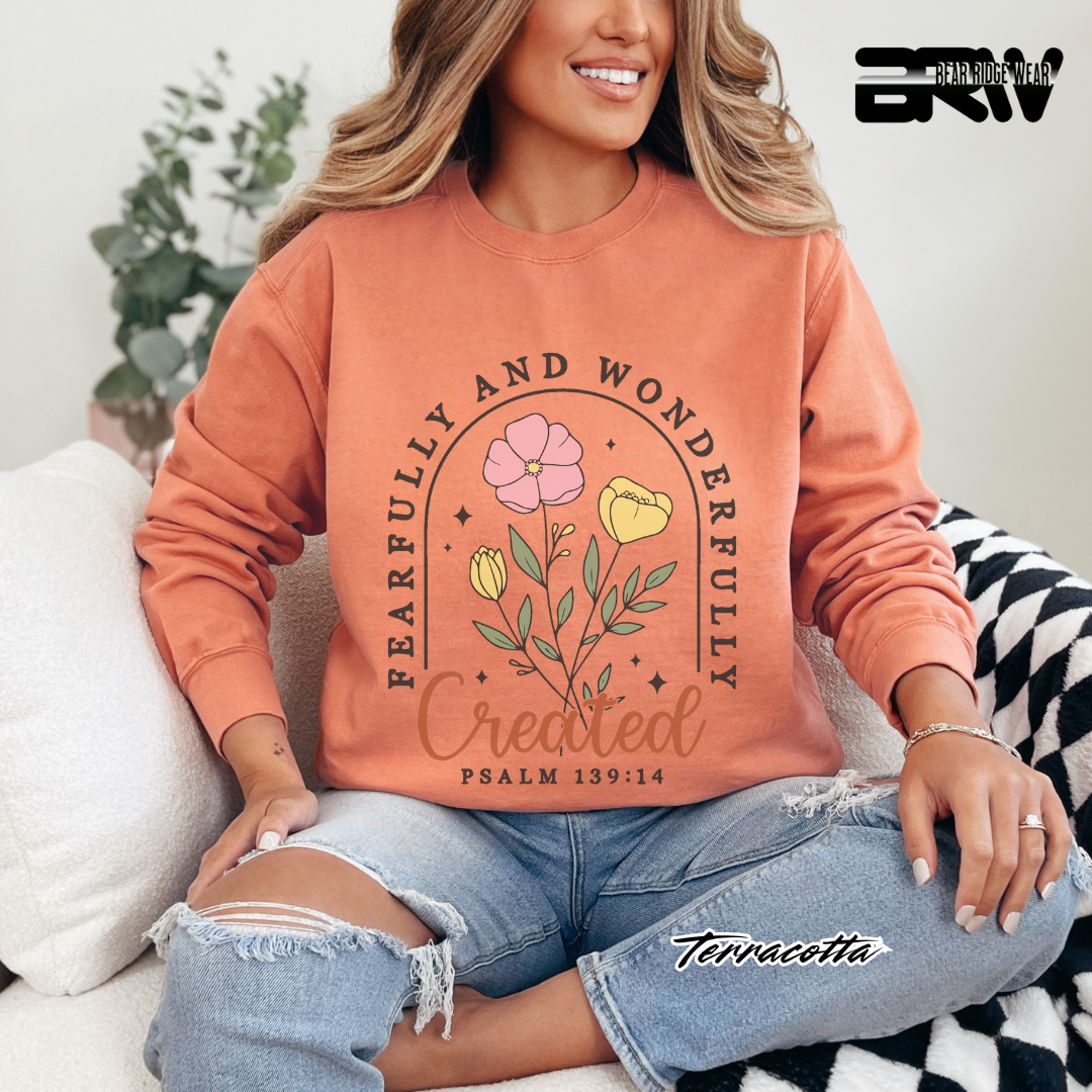 'Fearfully and Wonderfully Created' Faith Long-Sleeve Tee