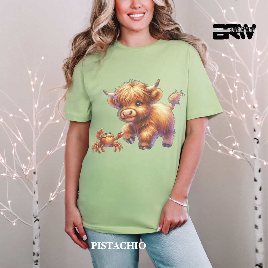 'Highland Cow-Crab' 2 Summer Tee
