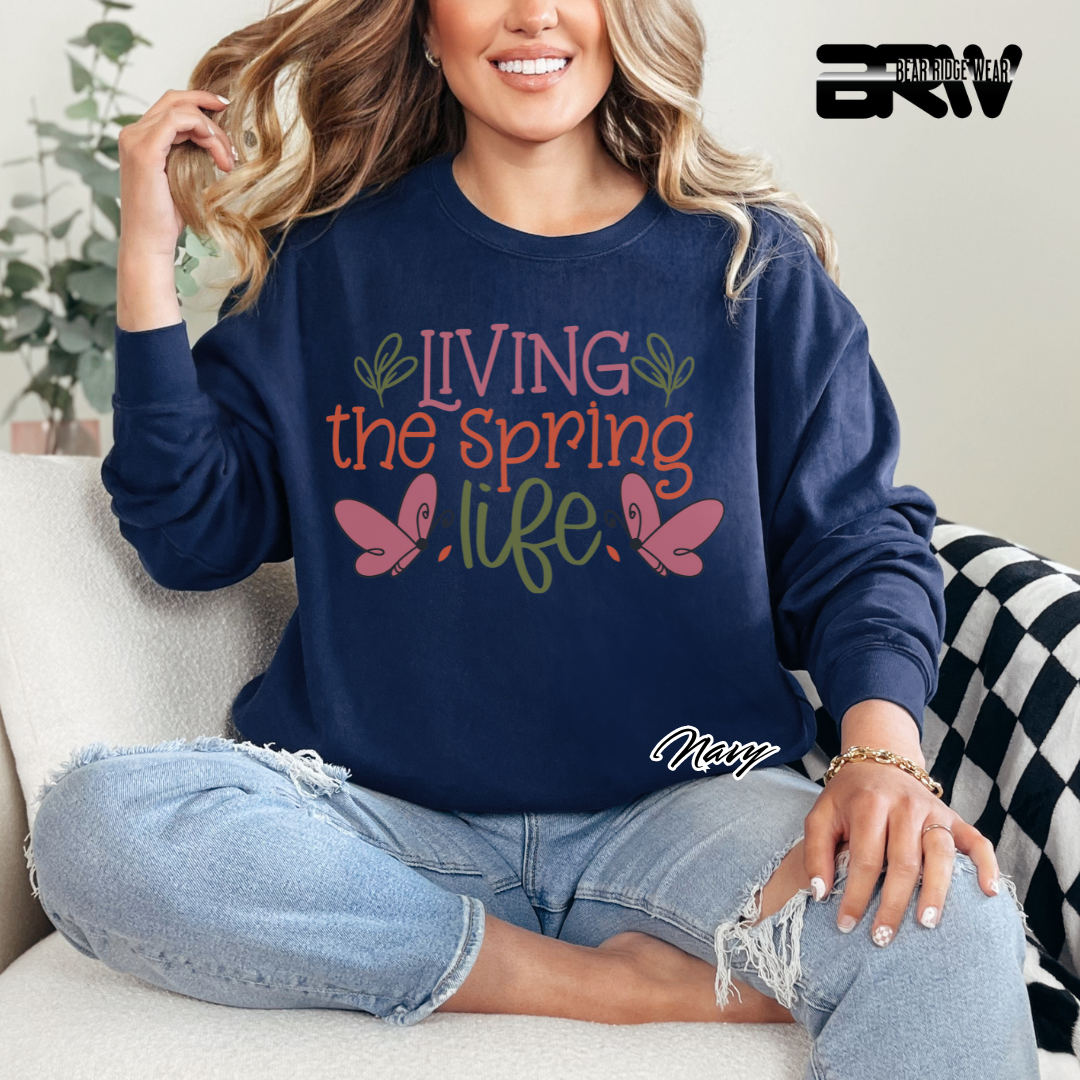 'Living the spring life' Crewneck Sweatshirt