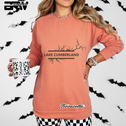 'Bold Lake Cumberland and Map' Crewneck Sweatshirt