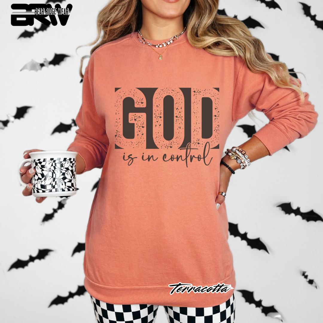 'God Is In Control' Faith Crewneck Sweatshirt