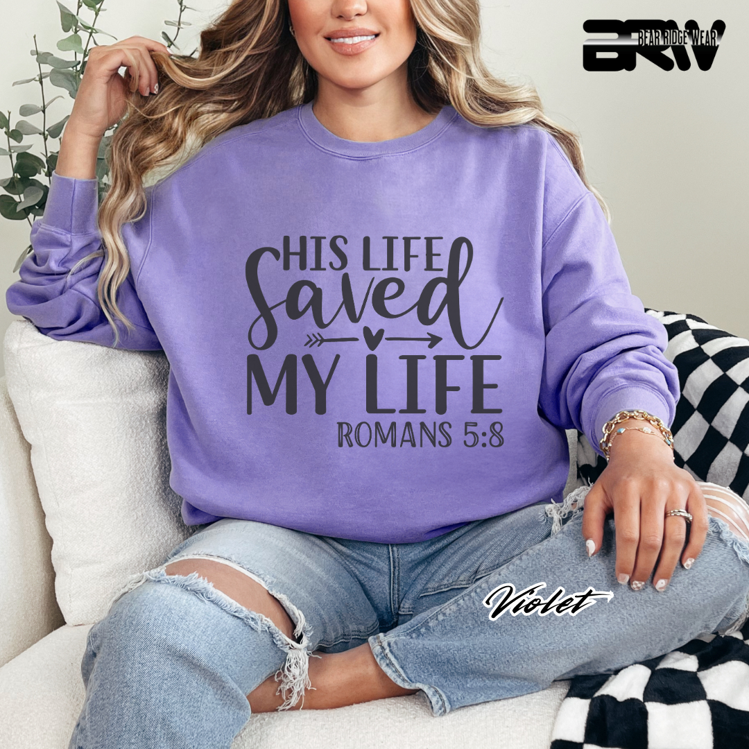 'His Life Saved  My Life' Faith Long-Sleeve Tee