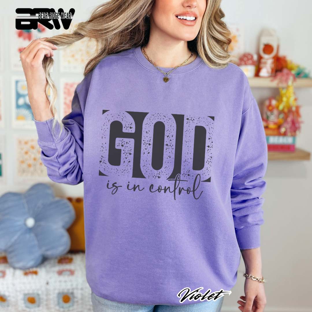 'God Is In Control' Faith Crewneck Sweatshirt