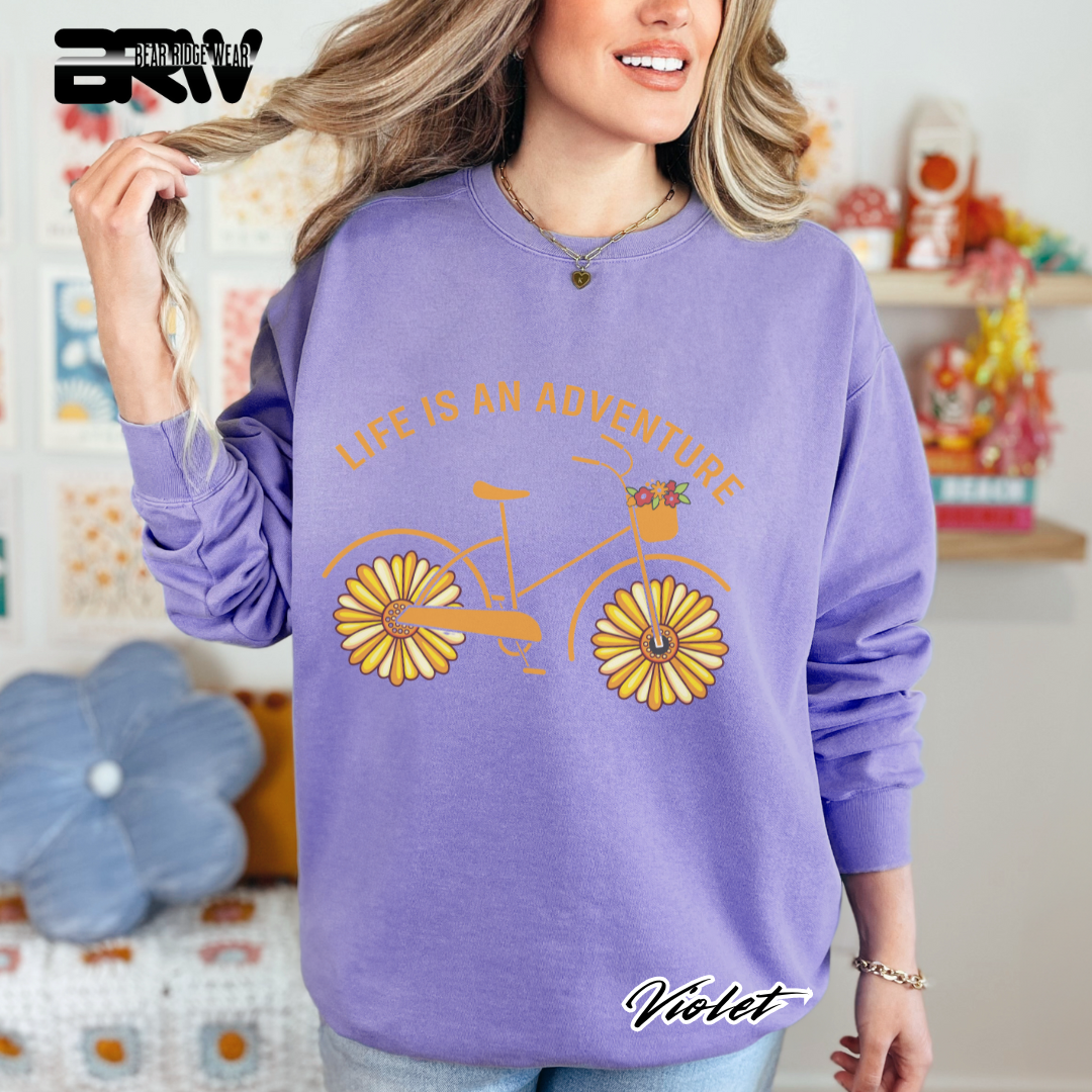 'Life is an adventure' Crewneck Sweatshirt