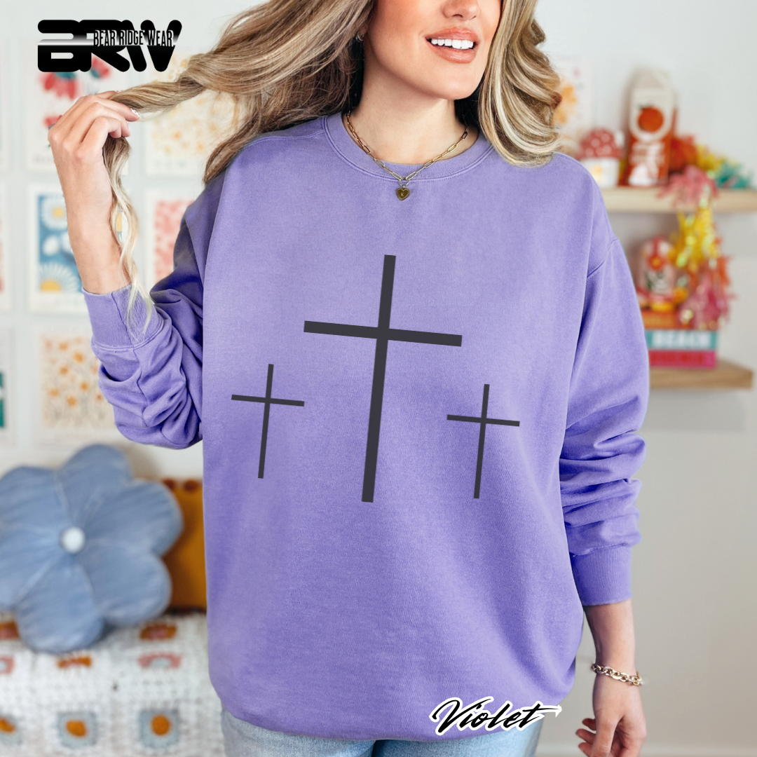 'Three Cross' Faith Long Sleeve Tee