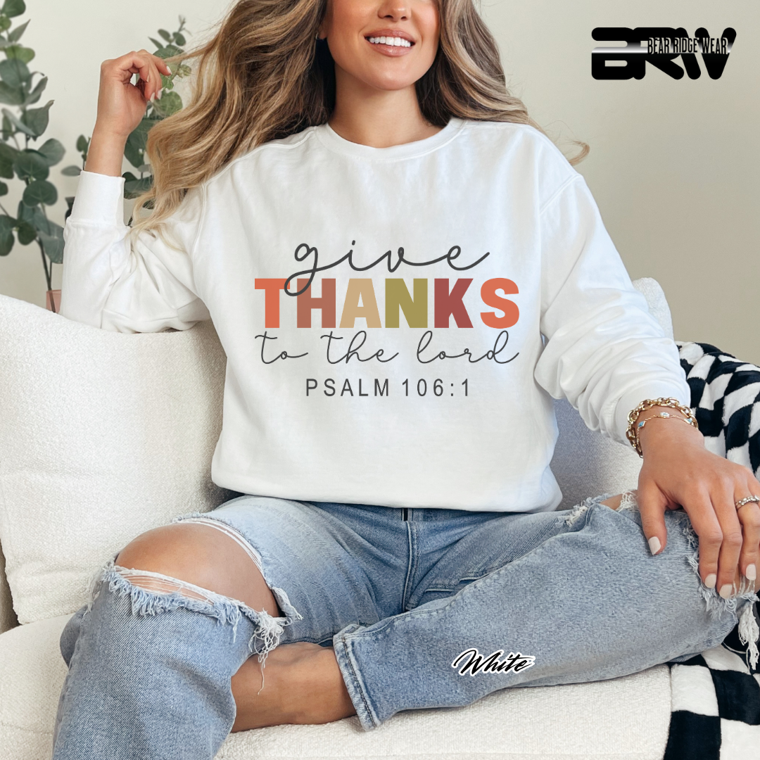 'Give Thanks To The Lord' Faith Long Sleeve Tee