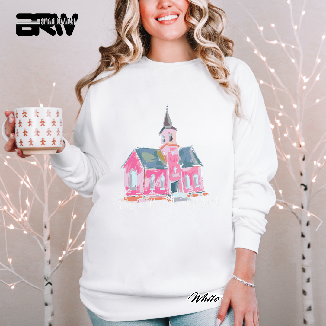 'It Is Well With My Soul' Faith Crewneck Sweatshirt