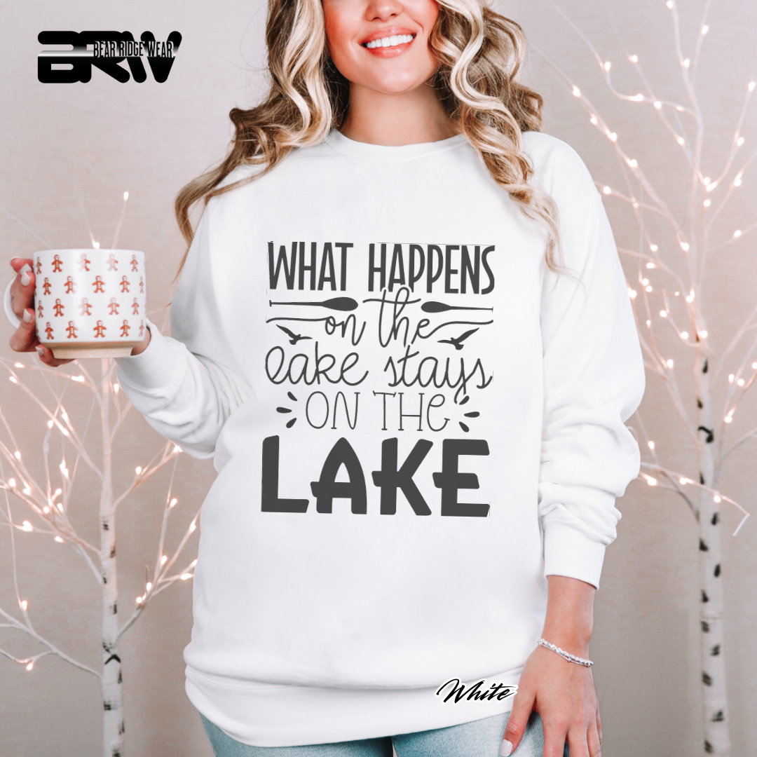 'What Happens on the Lake' Crewneck Sweatshirt