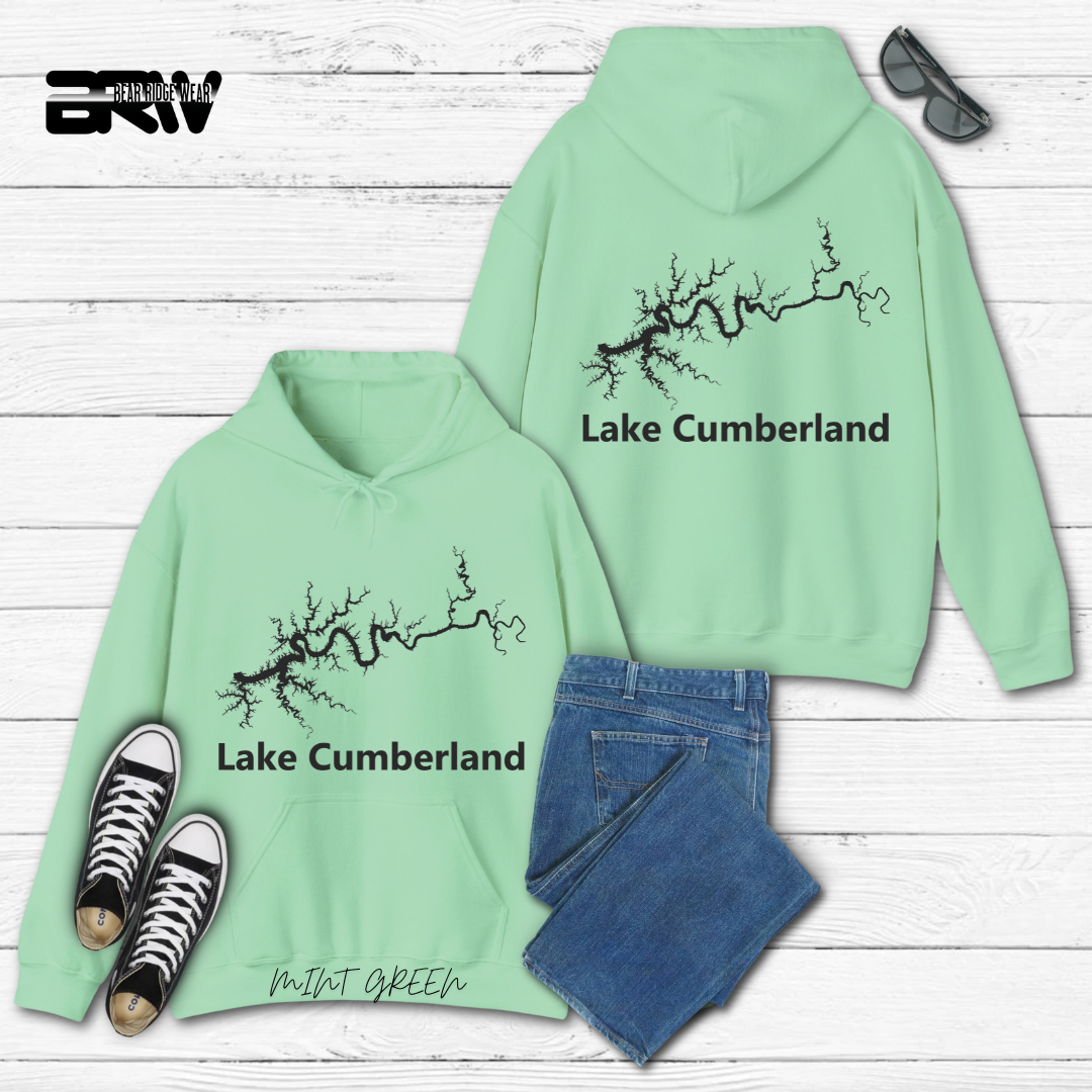 "Black Lake Cumberland Map" hoodie