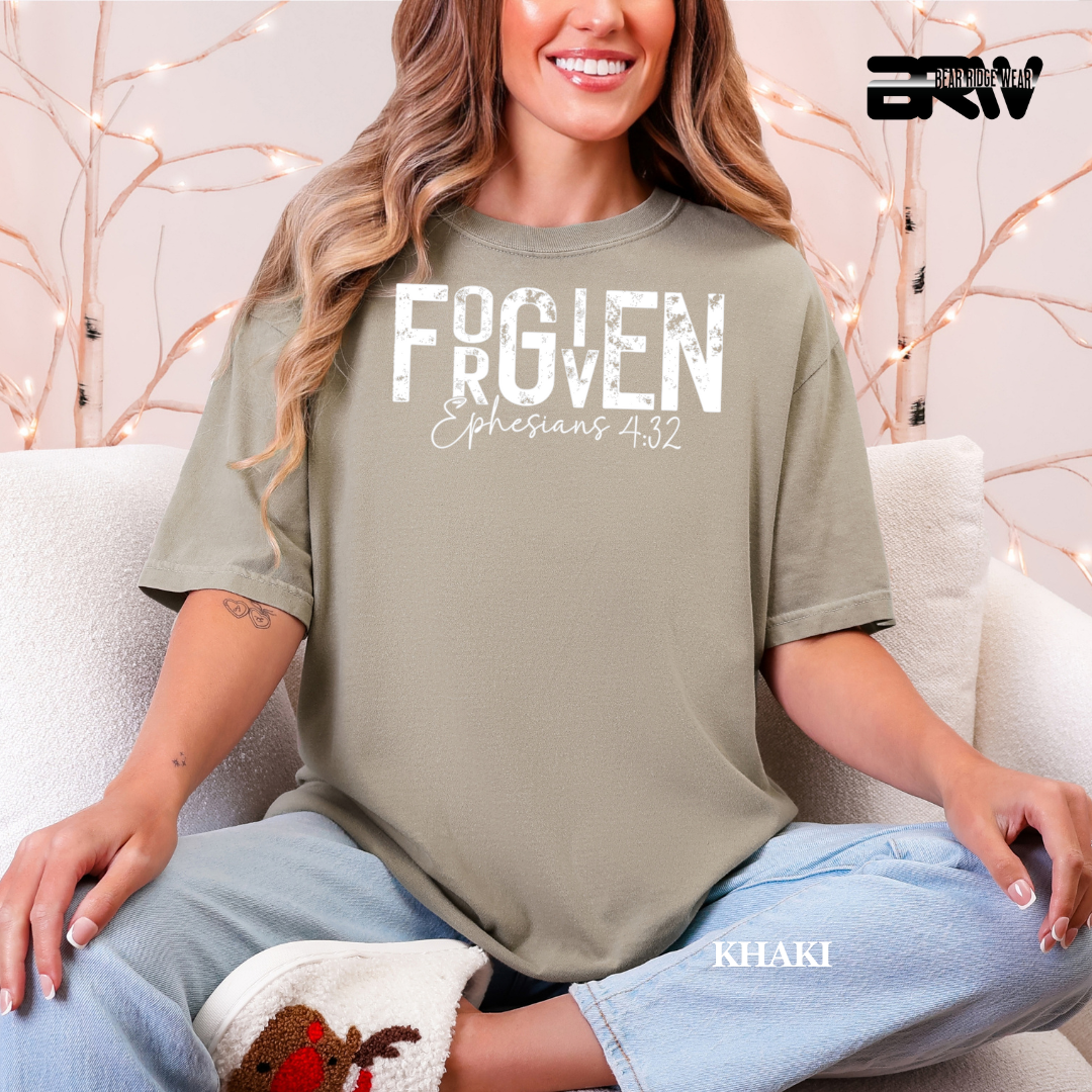 'Forgiven-White' Faith Tee