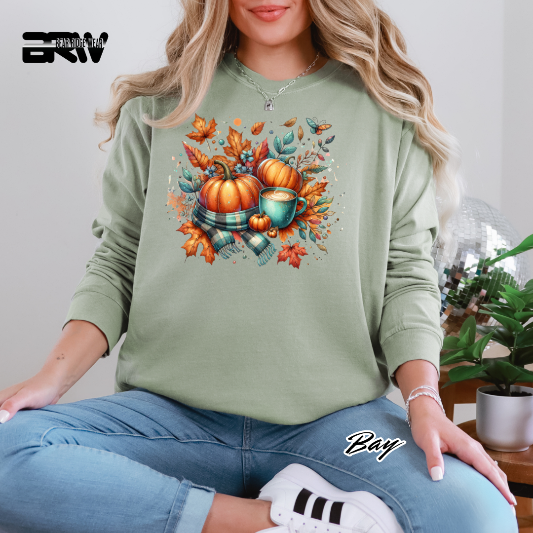 'Pumpkin Coffee' Fall Long-Sleeve Tee