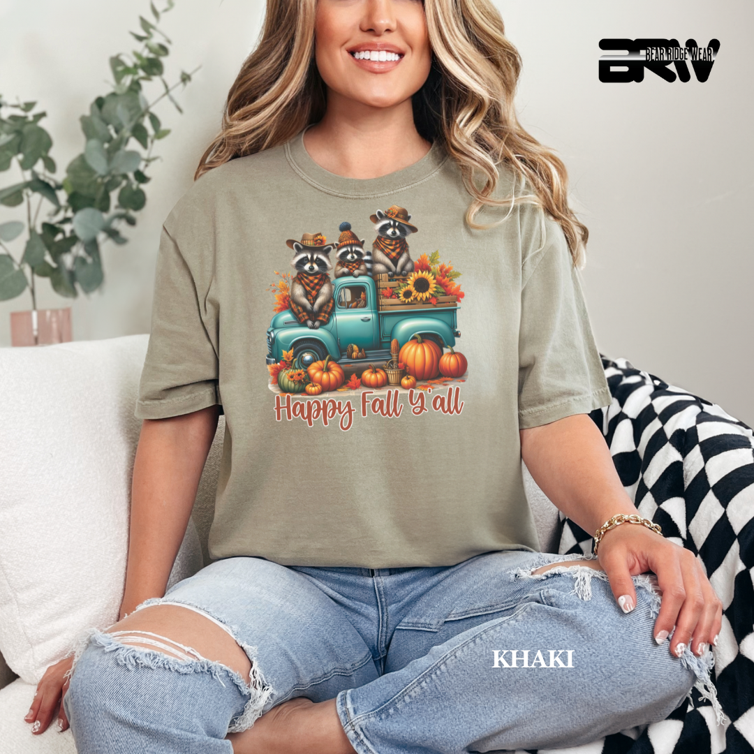 'Happy Fall Yall-Raccoons' Fall Tee