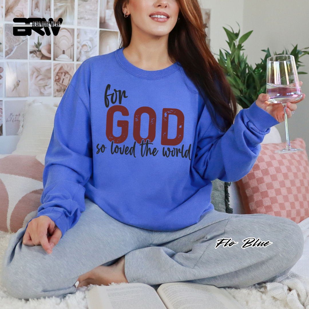 'For God So Loved The  World' Faith Long-sleeve Tees