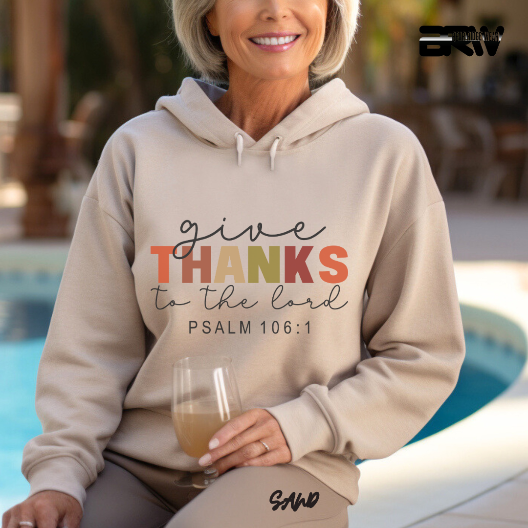 'Give Thanks To The Lord' Faith Hoodie