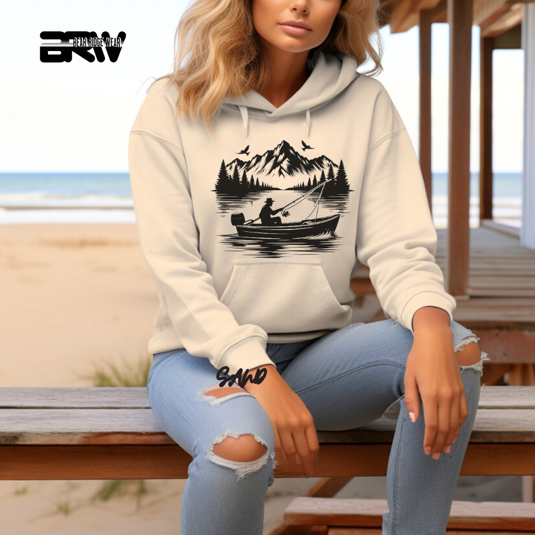 'Boat in a lake' Hoodie