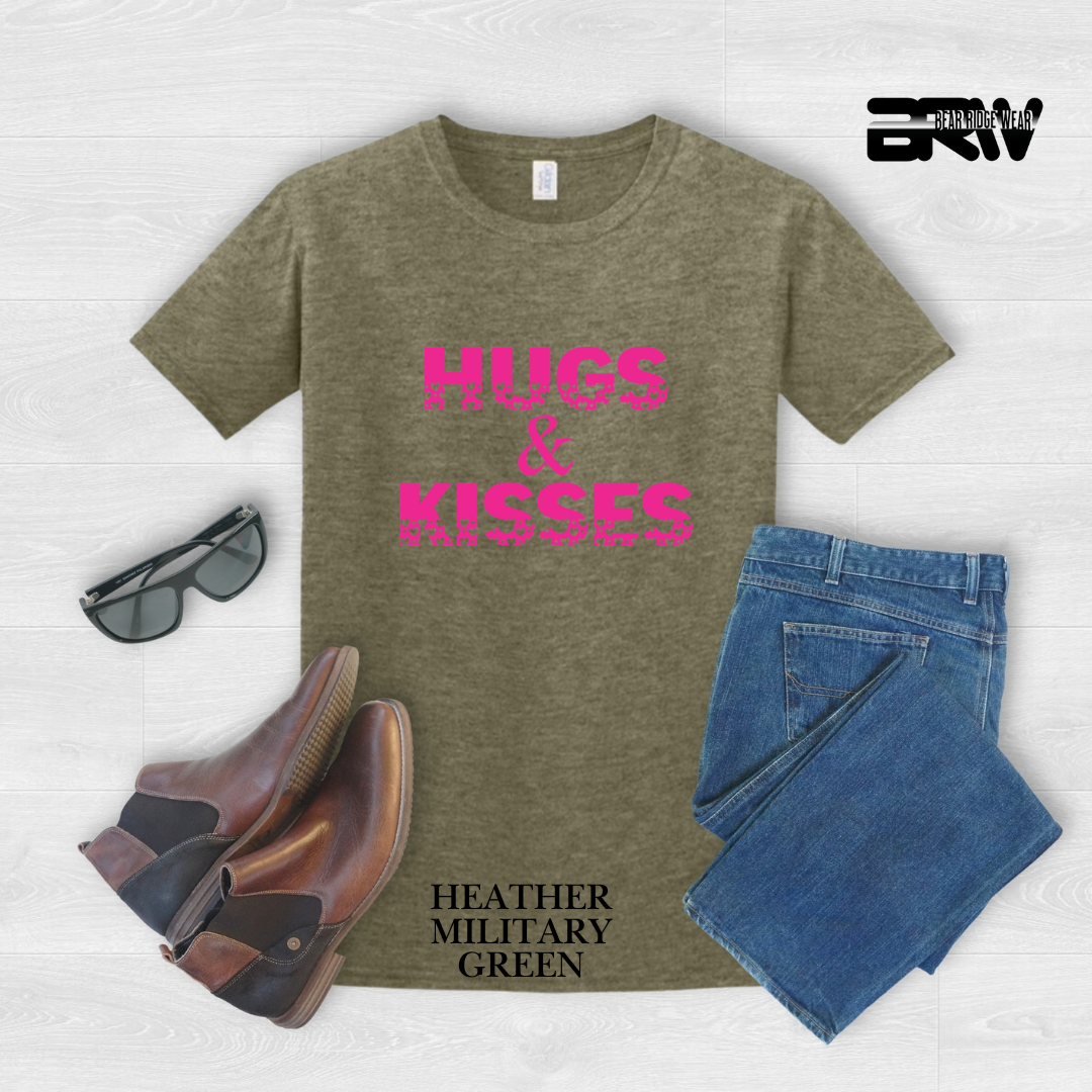 ‘Hugs and Kisses’ Pink Stroke Tee