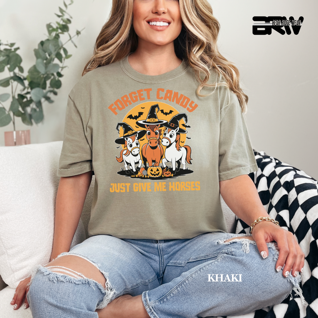 'Forget Candy-Horses' Fall Tee