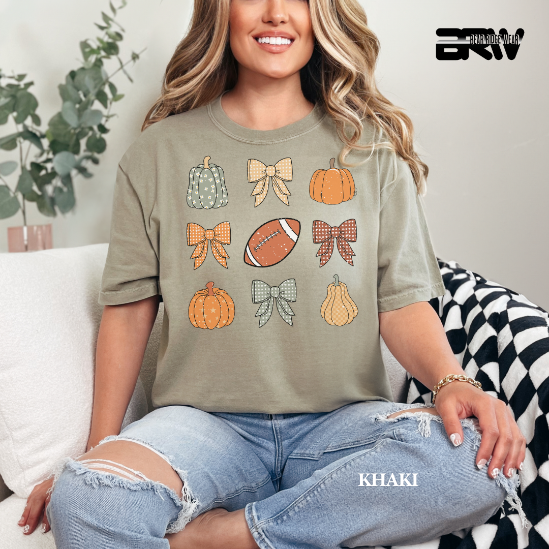 'Pumpkin Distressed Football' Fall Tee