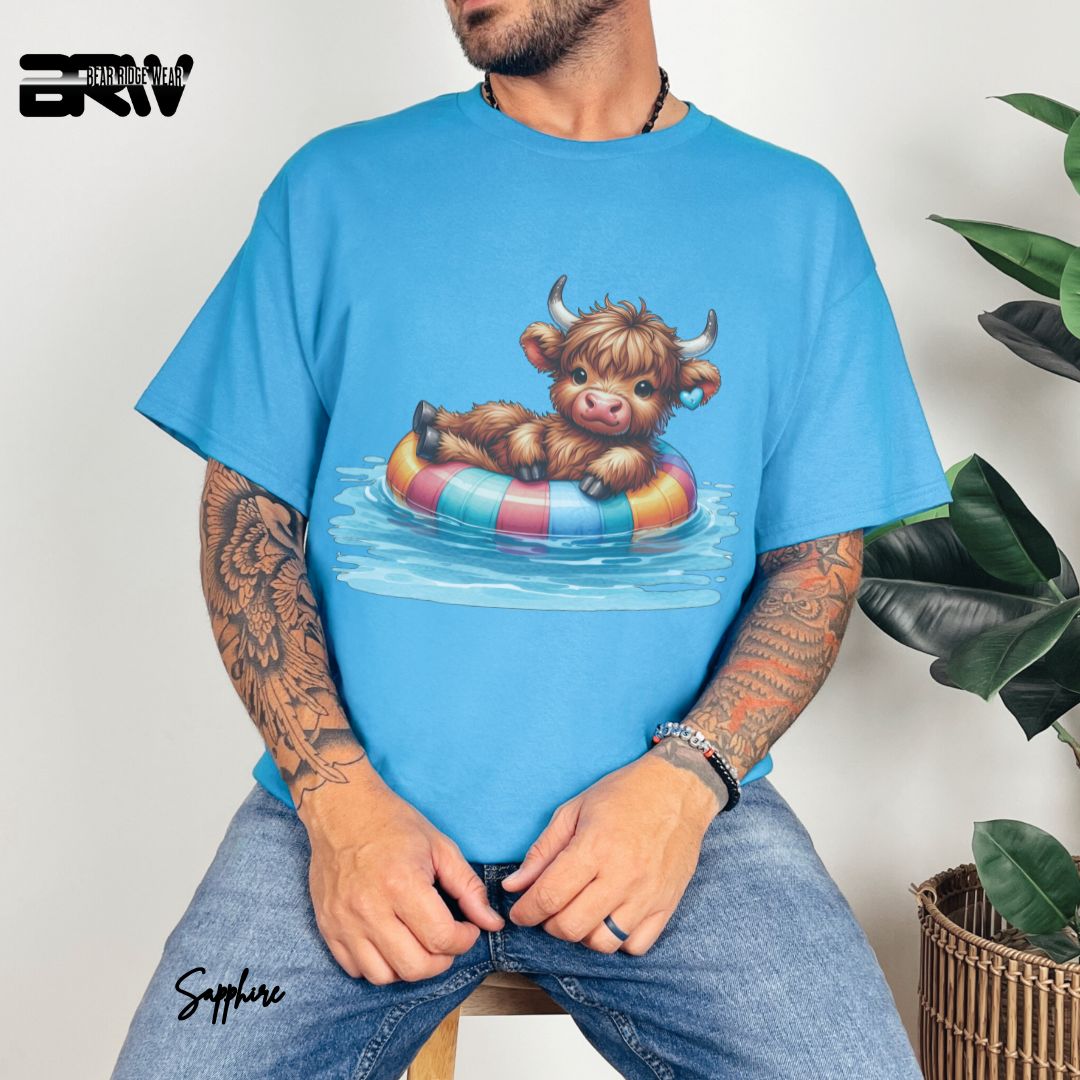 'Highland Cow-Float Summer T- Shirt