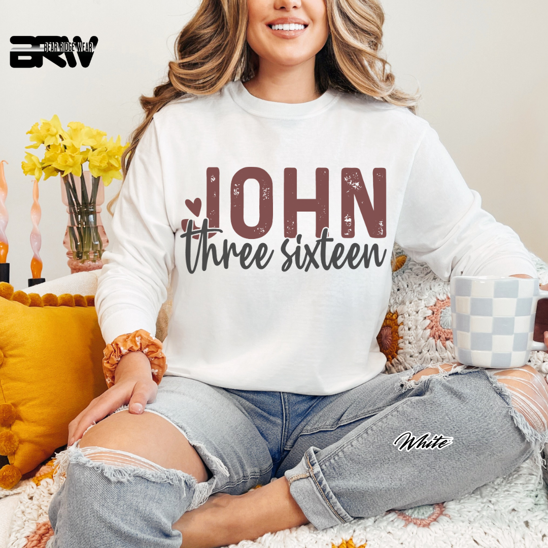 'John Three Sixteen' Faith Long-sleeve Tee