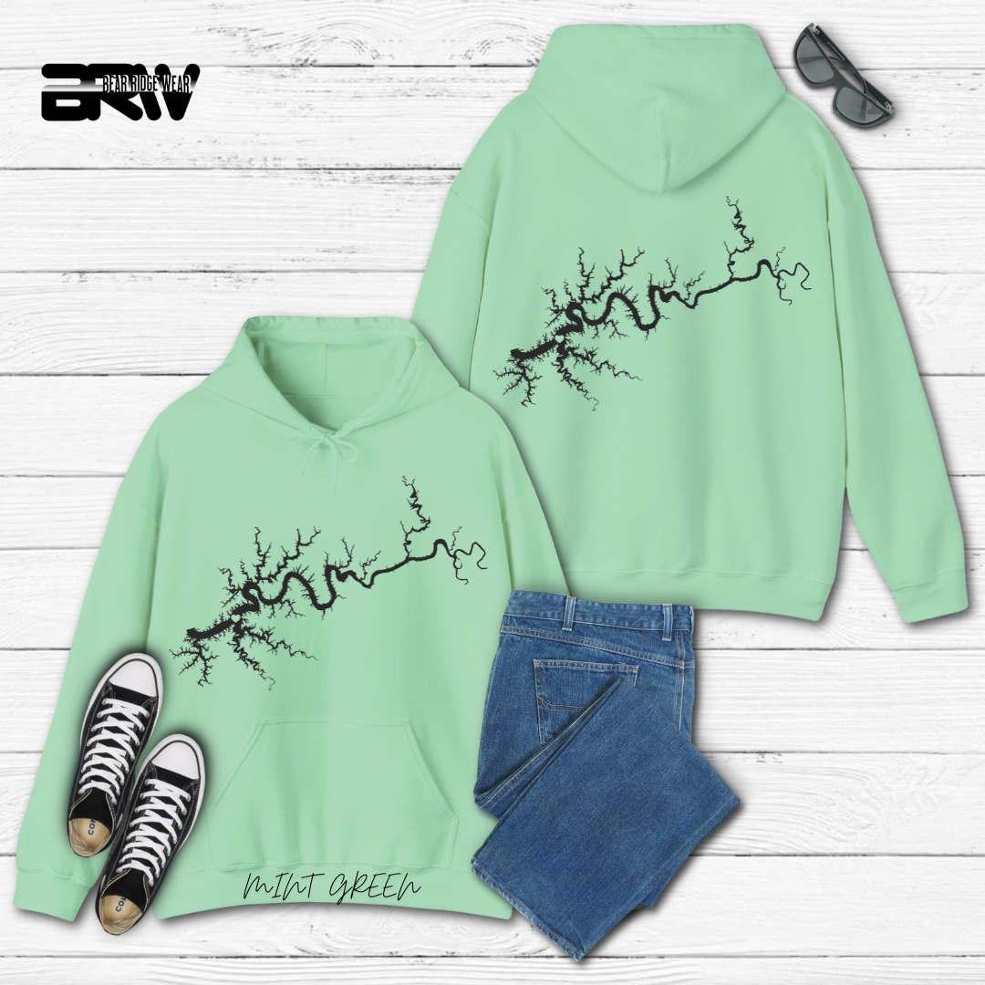 "Black Lake Cumberland" Map Hoodie