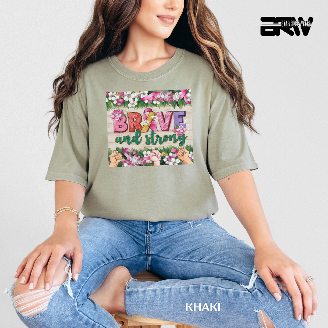 'Brave and strong' Awareness Tee