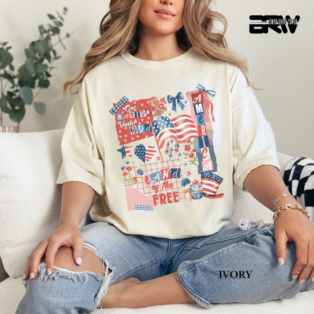 America One Nation- Patriotic Tee