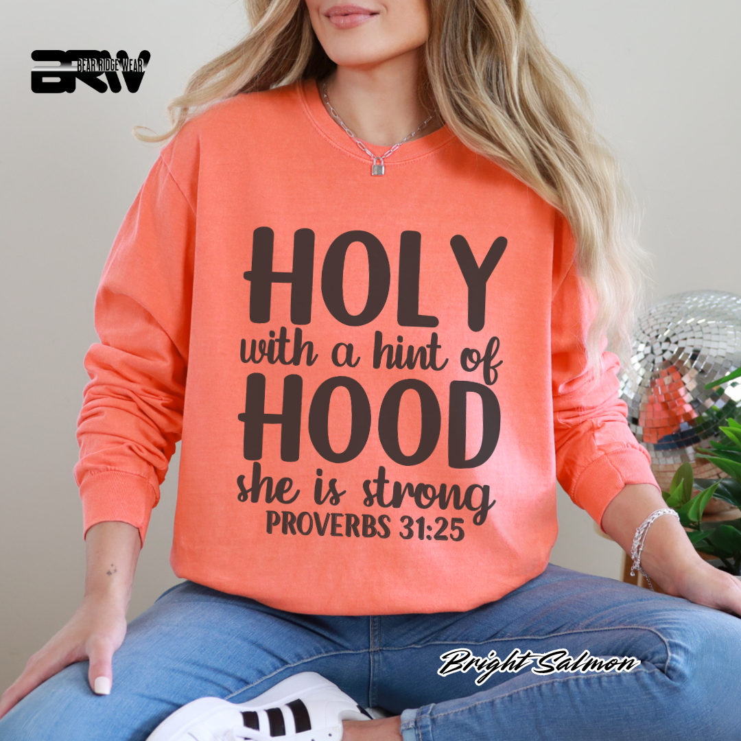 'Holy With A Hint' Faith Long-Sleeve Tee
