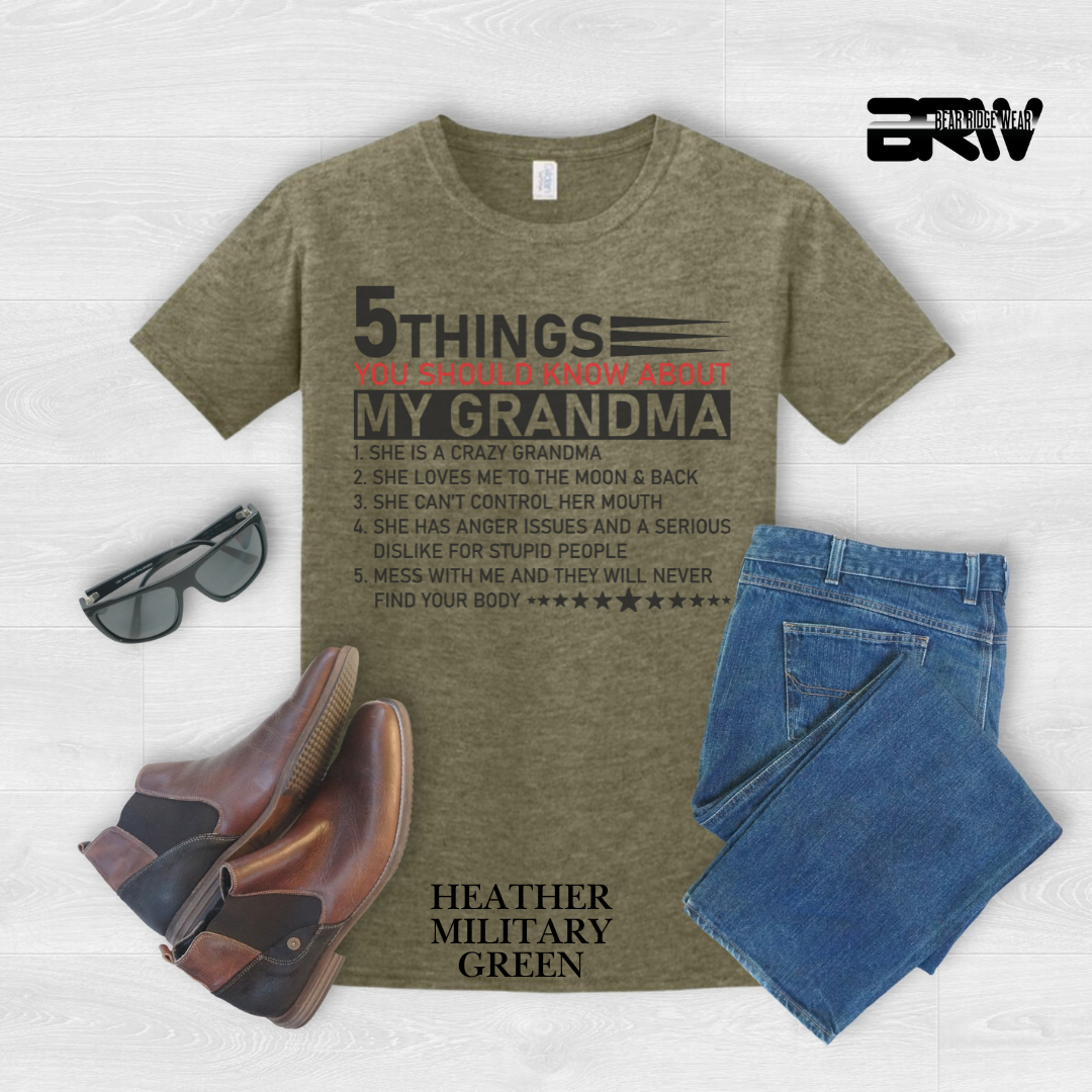 "5 Things About Grandma" Everyday Tee