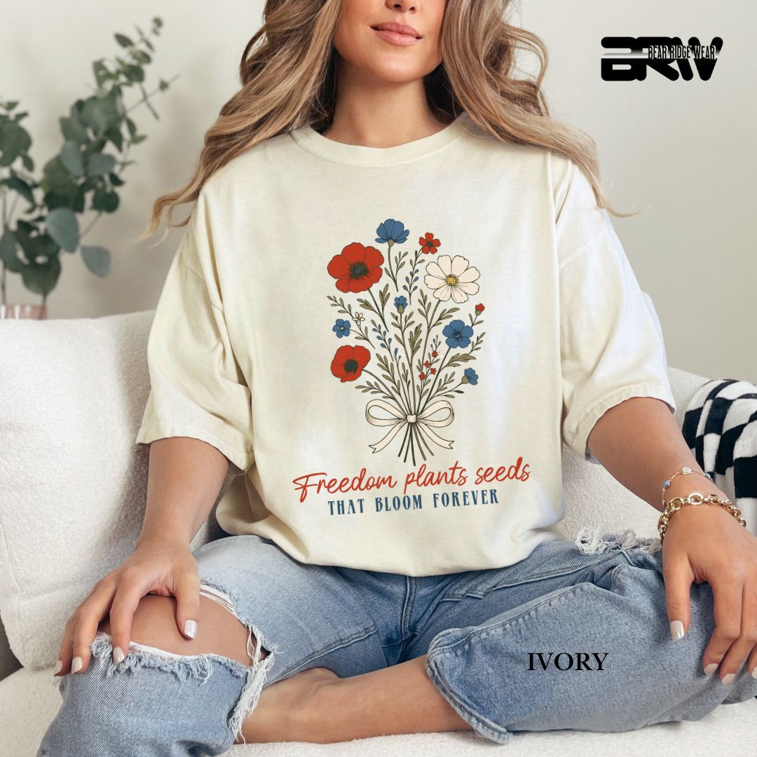 Freedom Plants Seeds- Patriotic Tee