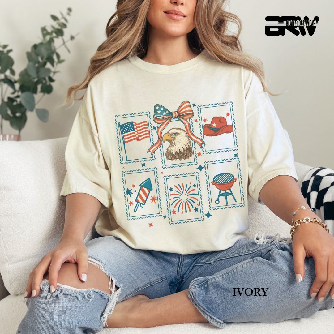 Stamps- Patriotic Tee