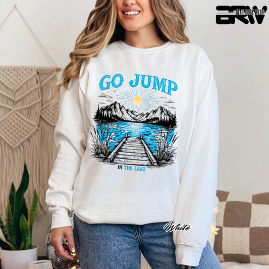 'Go Jump In The Lake' Summer Crewneck Sweatshirt