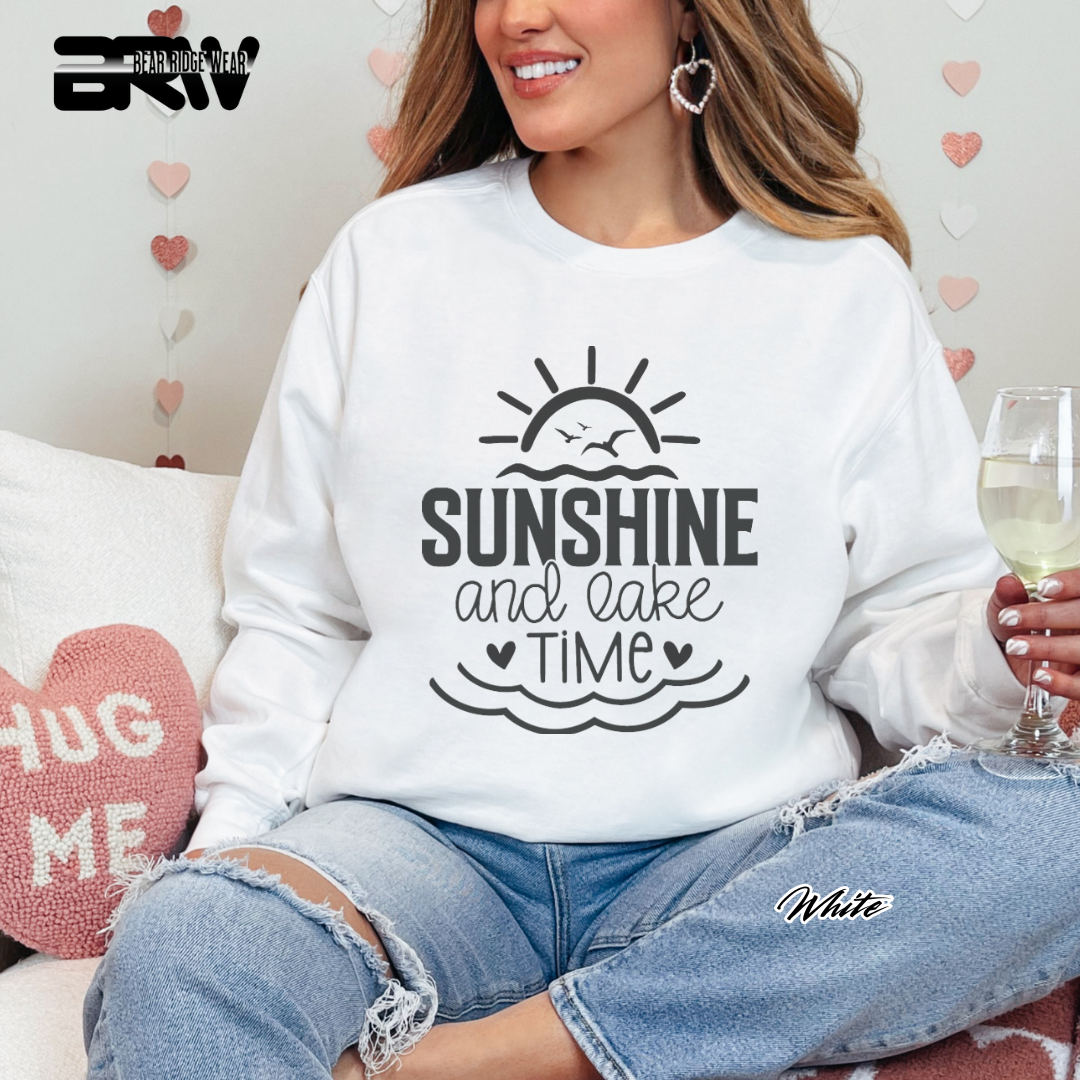 'Sunshine and Lake Time' Crewneck Sweatshirt
