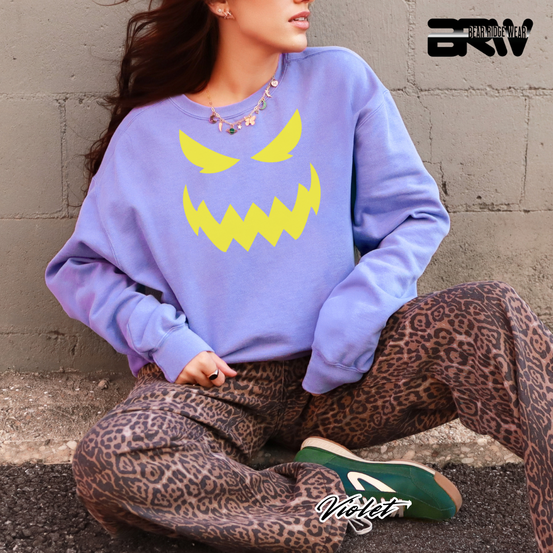 'Scary Pumpkin face' Fall Long Sleeve Tee