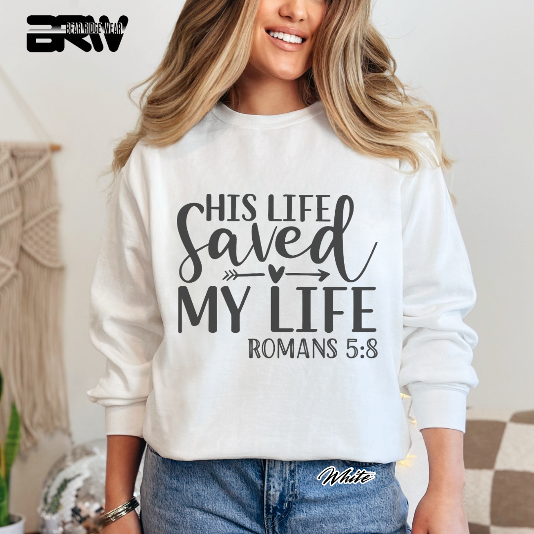 'His Life Saved  My Life' Faith Long-Sleeve Tee
