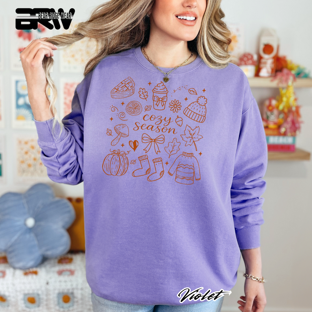 'Cozy Season Fall' Fall Crewneck Sweatshirt